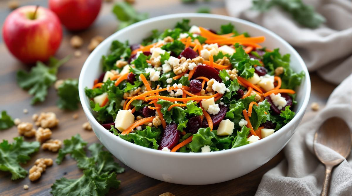 grønkål æble salat