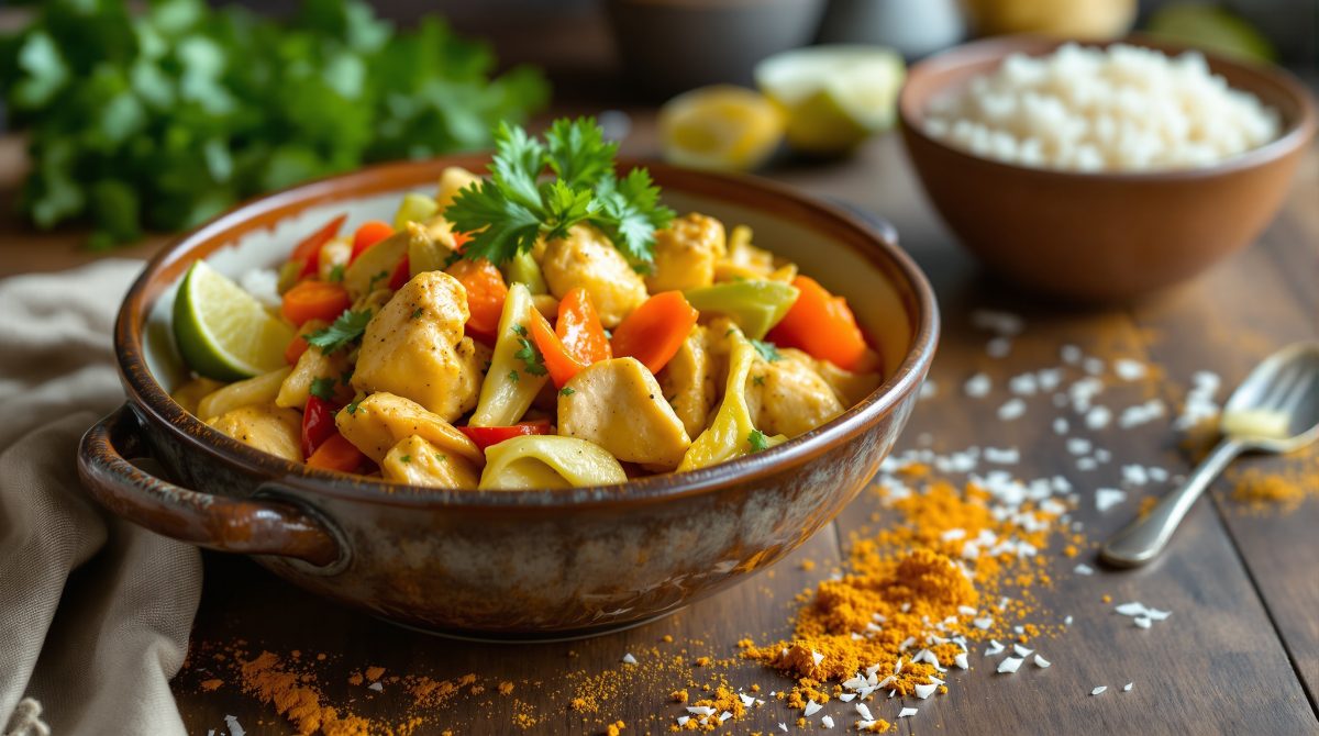 spidskål med kylling og karry