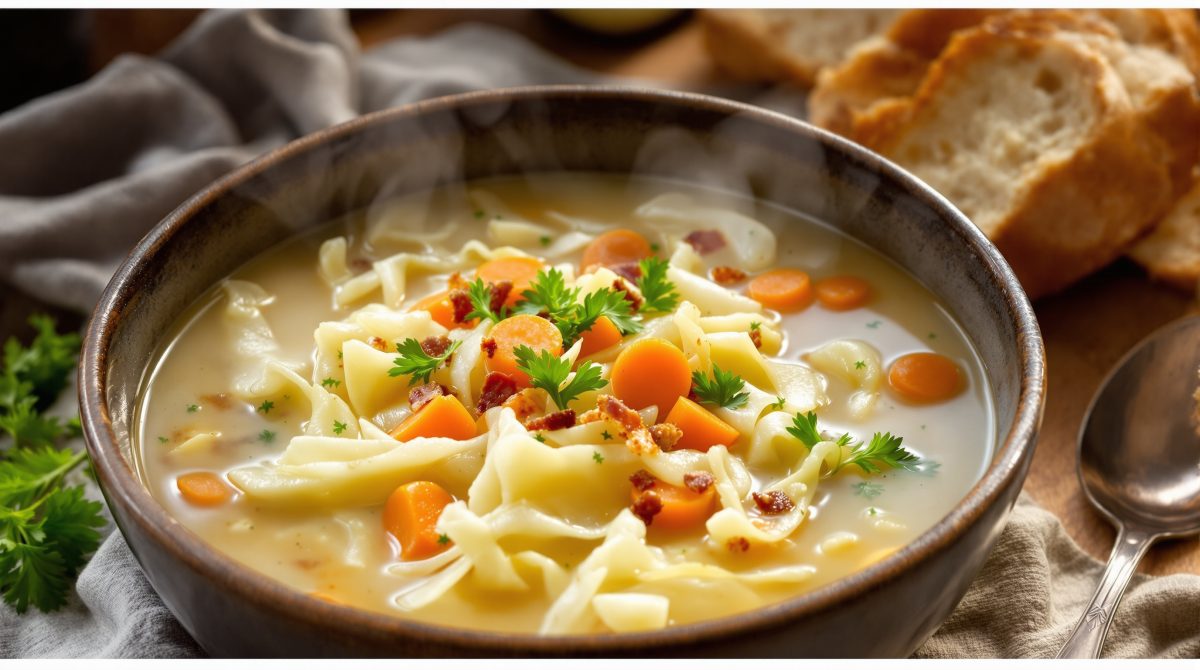 suppe med spidskål og gulerødder