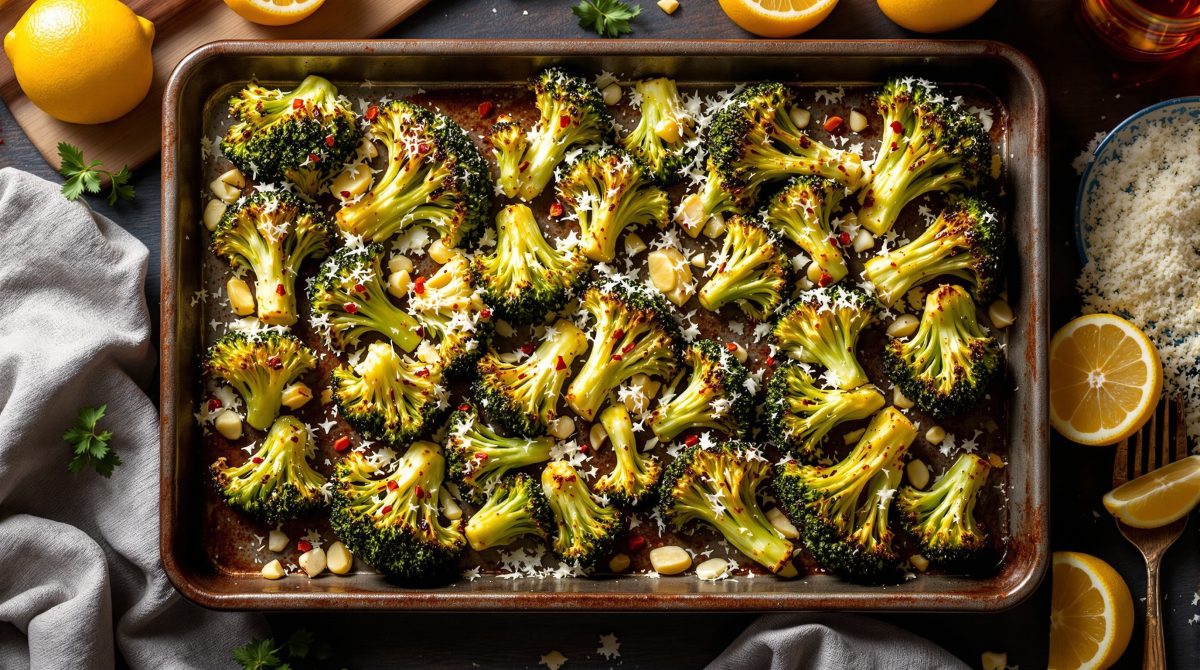 broccoli i ovn med parmesan