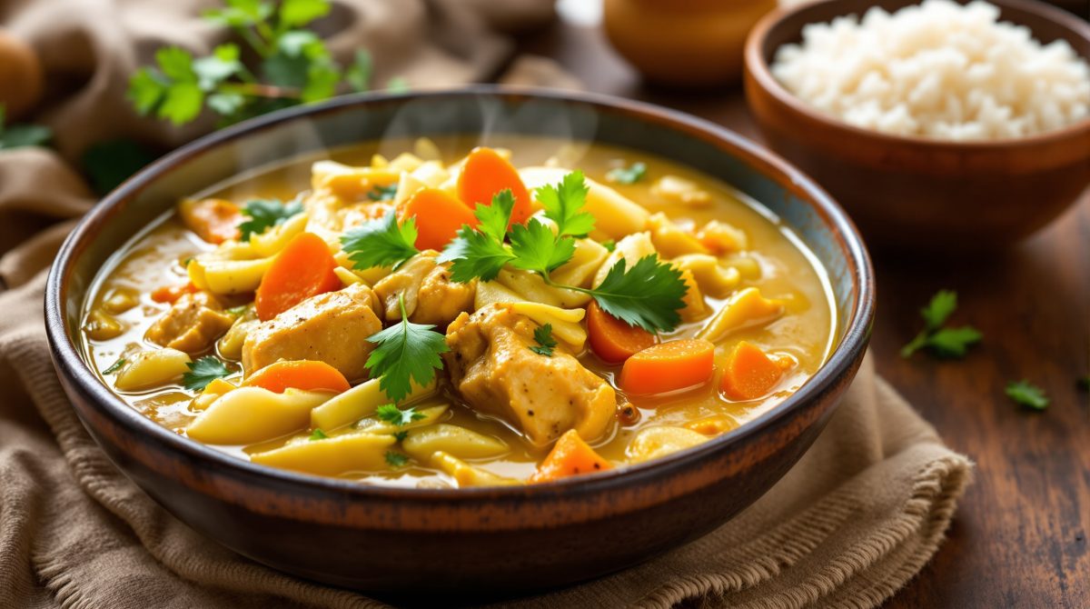 kylling med spidskål og kokosmælk