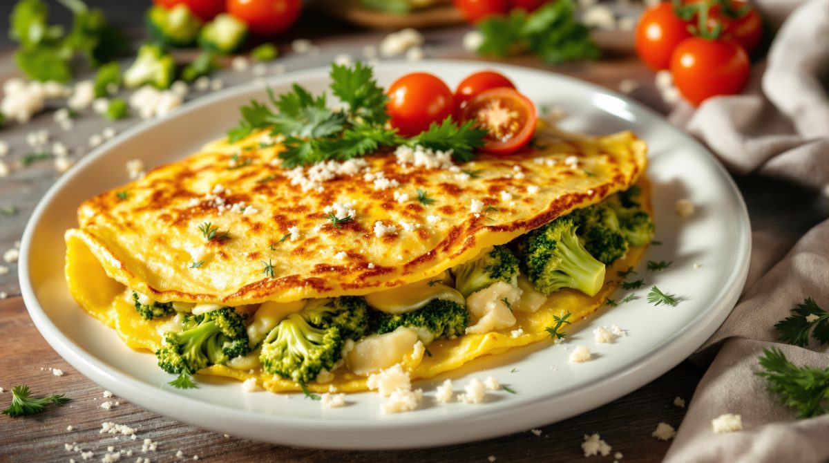 omelet med broccoli