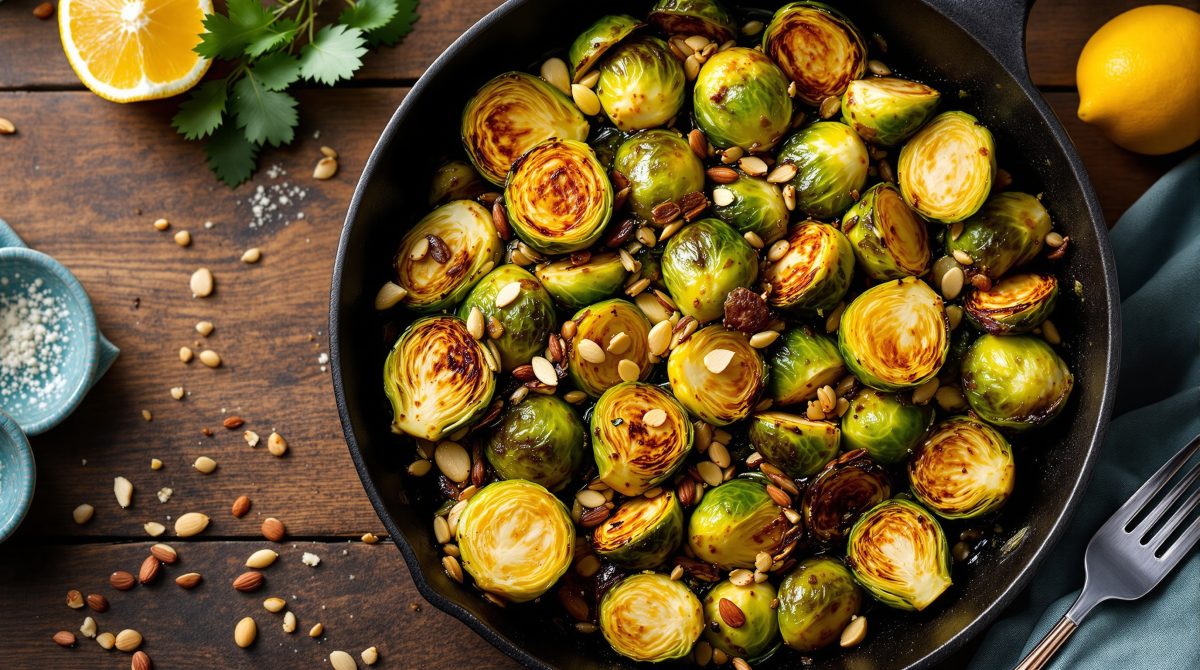 rosenkål på pande med hvidløg