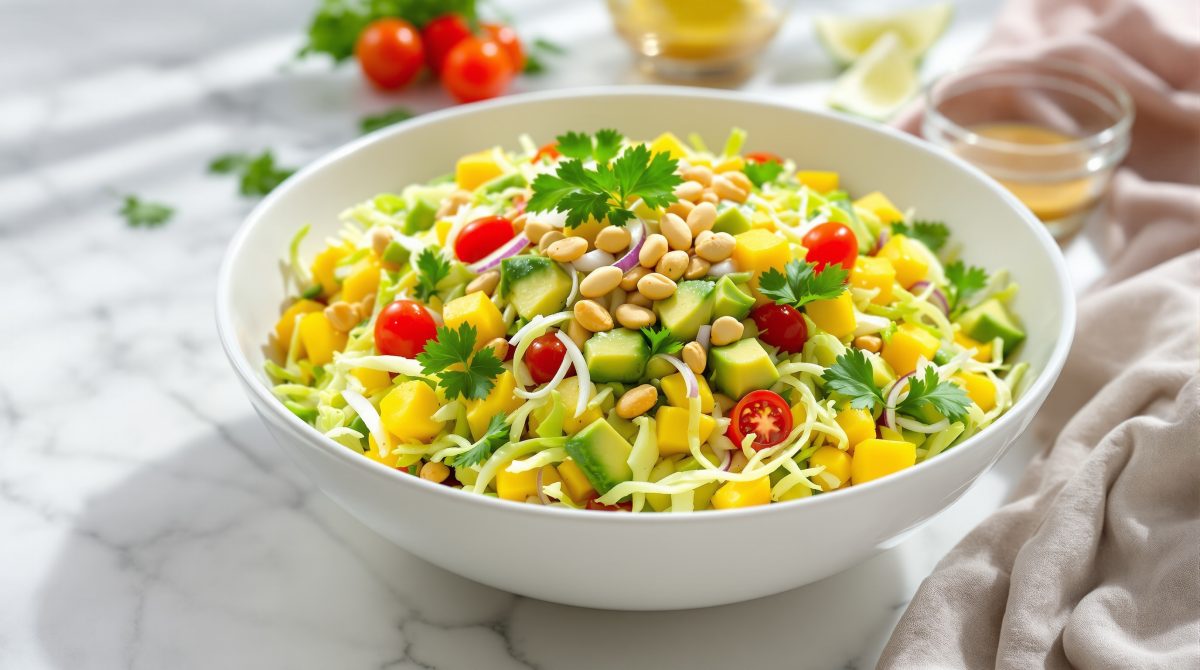 salat med mango og spidskål
