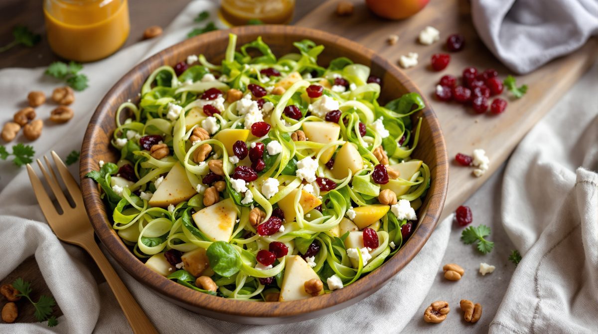 salat med rosenkål og pærer