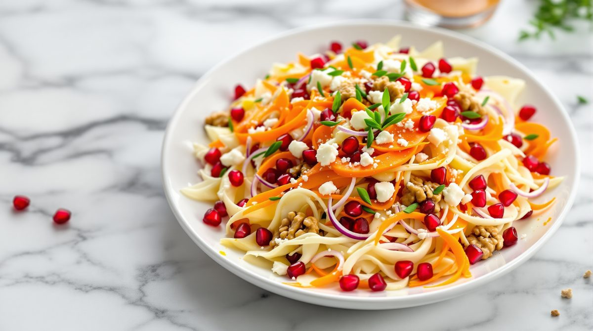salat med spidskål og granatæble