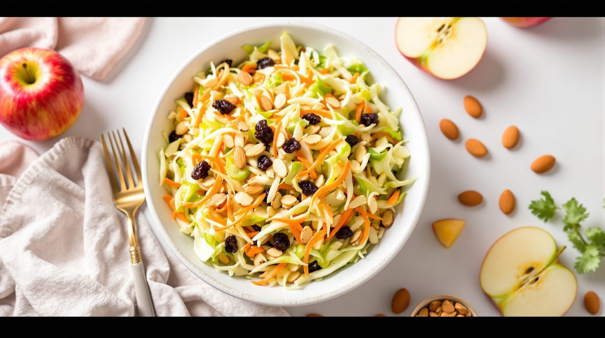 salat med kinakål og æbler