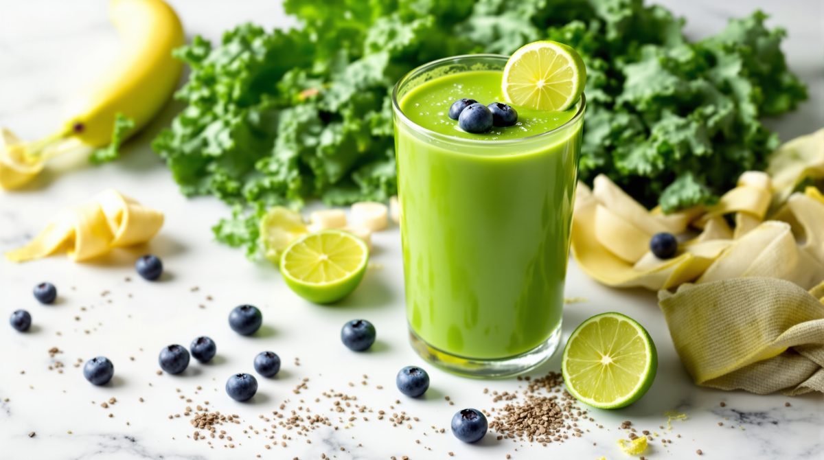 smoothie med grønkål og banan