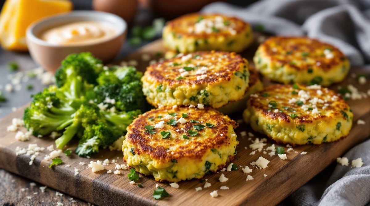 grøntsagsfrikadeller med broccoli
