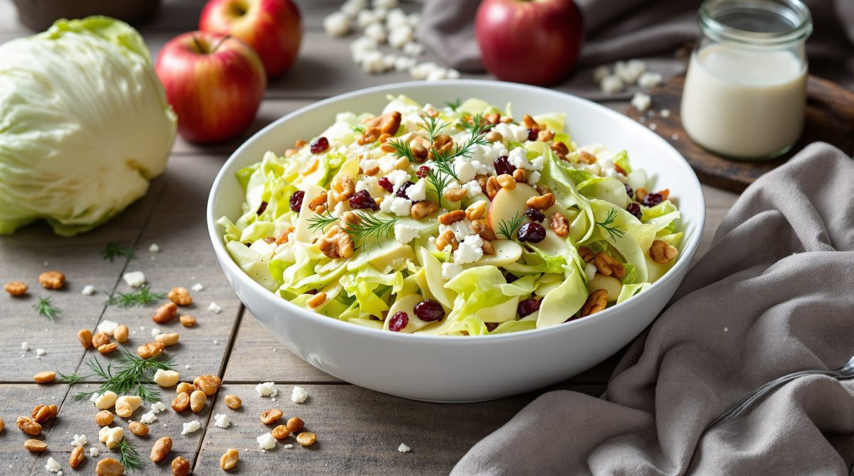 salat med spidskål og æble