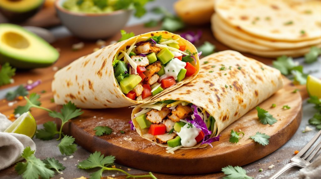 tortilla med kylling og spidskål
